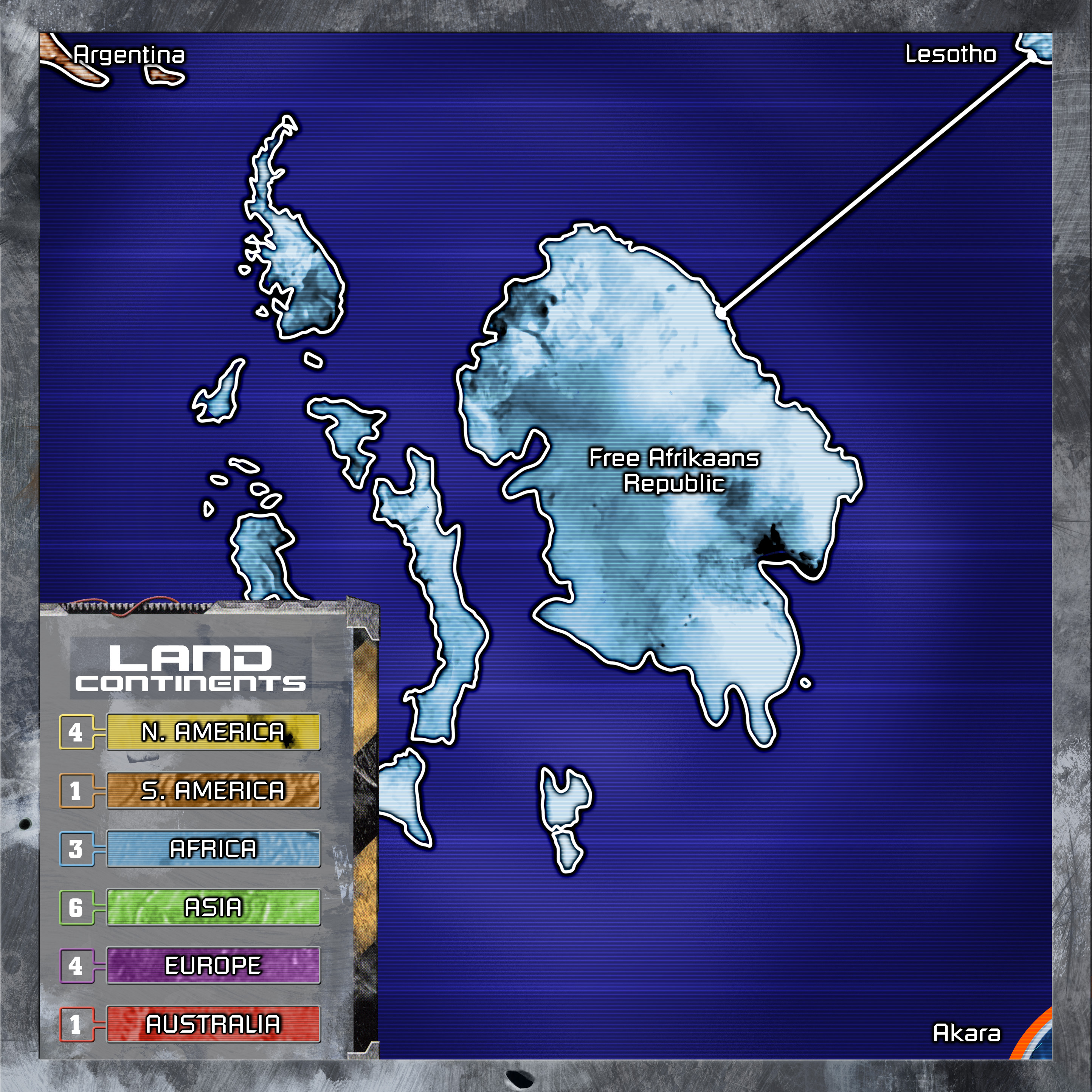 Risk 2210 A.D., Board Game